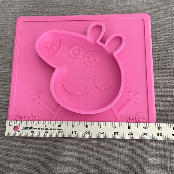 ezpz Peppa Pig Toddler Pink Reusable Bowl Placemat Tray Silicone Suction - Picture 5 of 8